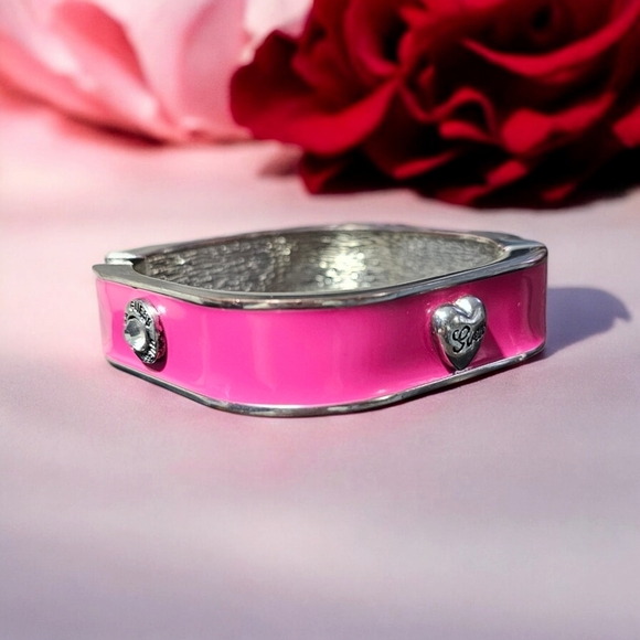 Guess Bracelet, vintage, pink, hinge open - Picture 1 of 4